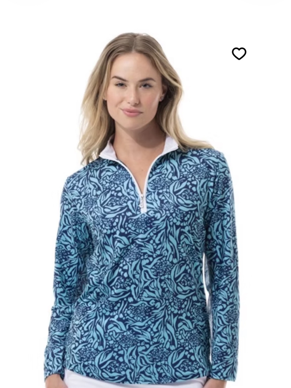 SanSoleil SOLCOOL Long Sleeve Ivory Coast. Capris Blue SMALL